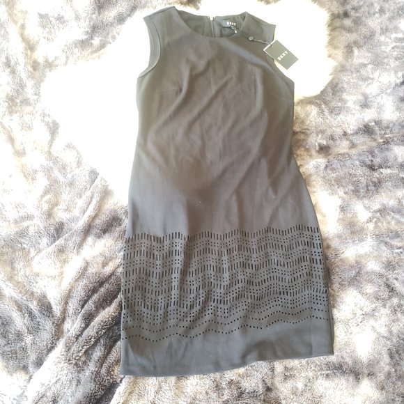 DKNY Little Black Dress NWT! Size 6 Sheath dress with cutout details. - Picture 5 of 16